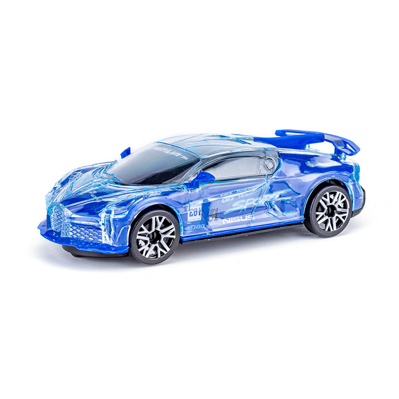 Ô tô bugatti chạy pin phát sáng tự di chuyển (màu xanh)